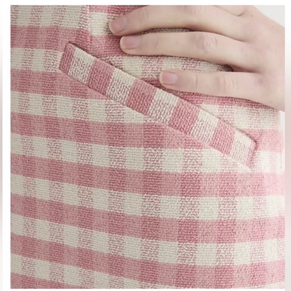 “J. CREW” Gingham Terry Tweed Lady Day Dress - Picture 4 of 7
